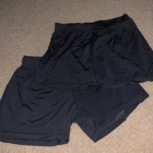 Black plain shorts